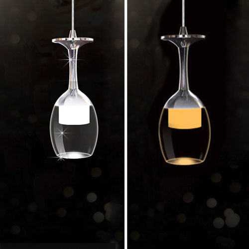 Modern 3W Wineglass Chandelier Ceiling Light Pendant Lamp LED Lighting 8912HC