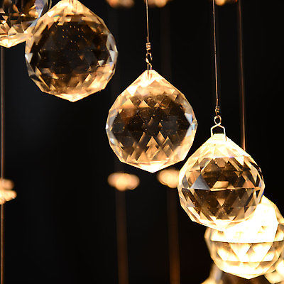 Modern Crystal Chandelier Ceiling Light Pendant Lamp Polished Chrome Finish New - Image 4