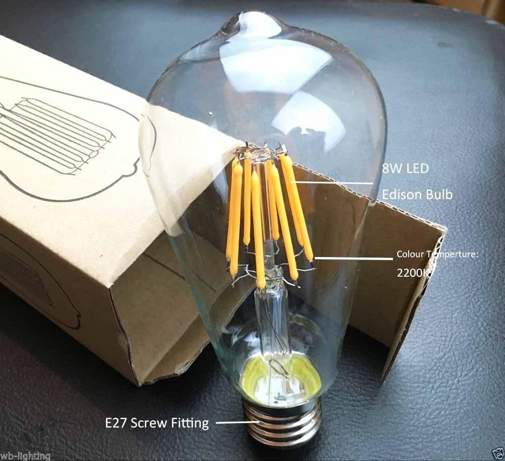 Modern Clear Vintage Glass Ceiling Lamp Shade Pendant Light Chandeliers Fitting - Image 11