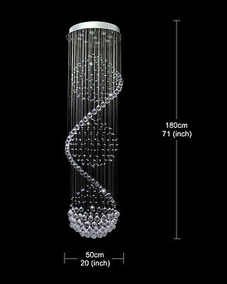 Modern Spiral Sphere Romantic Ceiling Lights Clear K9 Crystal Chandelier Light - Image 3