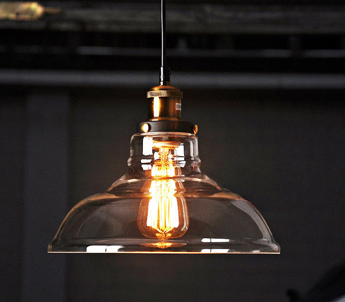 Modern Clear Vintage Glass Ceiling Lamp Shade Pendant Light Chandeliers Fitting - Image 3