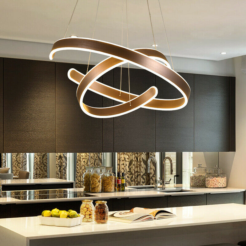 Modern Chandeliers LED Lamps Living Room Circle Ring Dimmable Pendant Light Bed