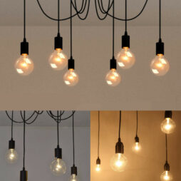 Vintage Pendant Ceiling Shade Industrial Chandelier Light Retro Spider Lamp UK