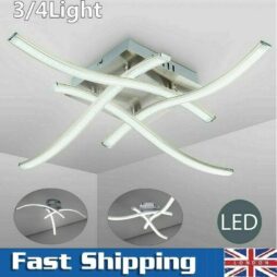 Modern LED Ceiling Light 3/4 Lights Kitchen Living Room Bedroom Pendant Lamp