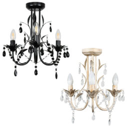 3 Way Chandelier Ceiling Light Fitting Traditional Design Lounge Light LED Bulb 