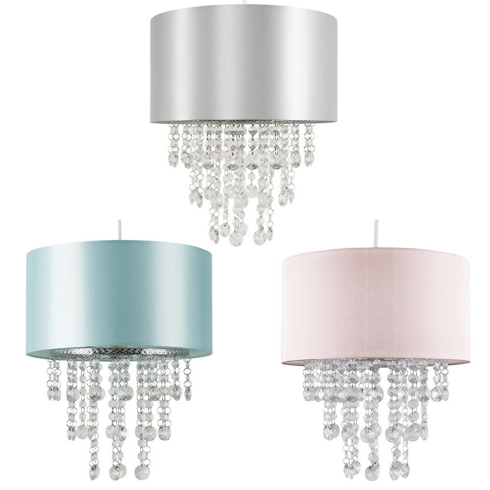 Modern Easy Fit LED Ceiling Pendant Light Shades Lampshade Jewel Design Droplets