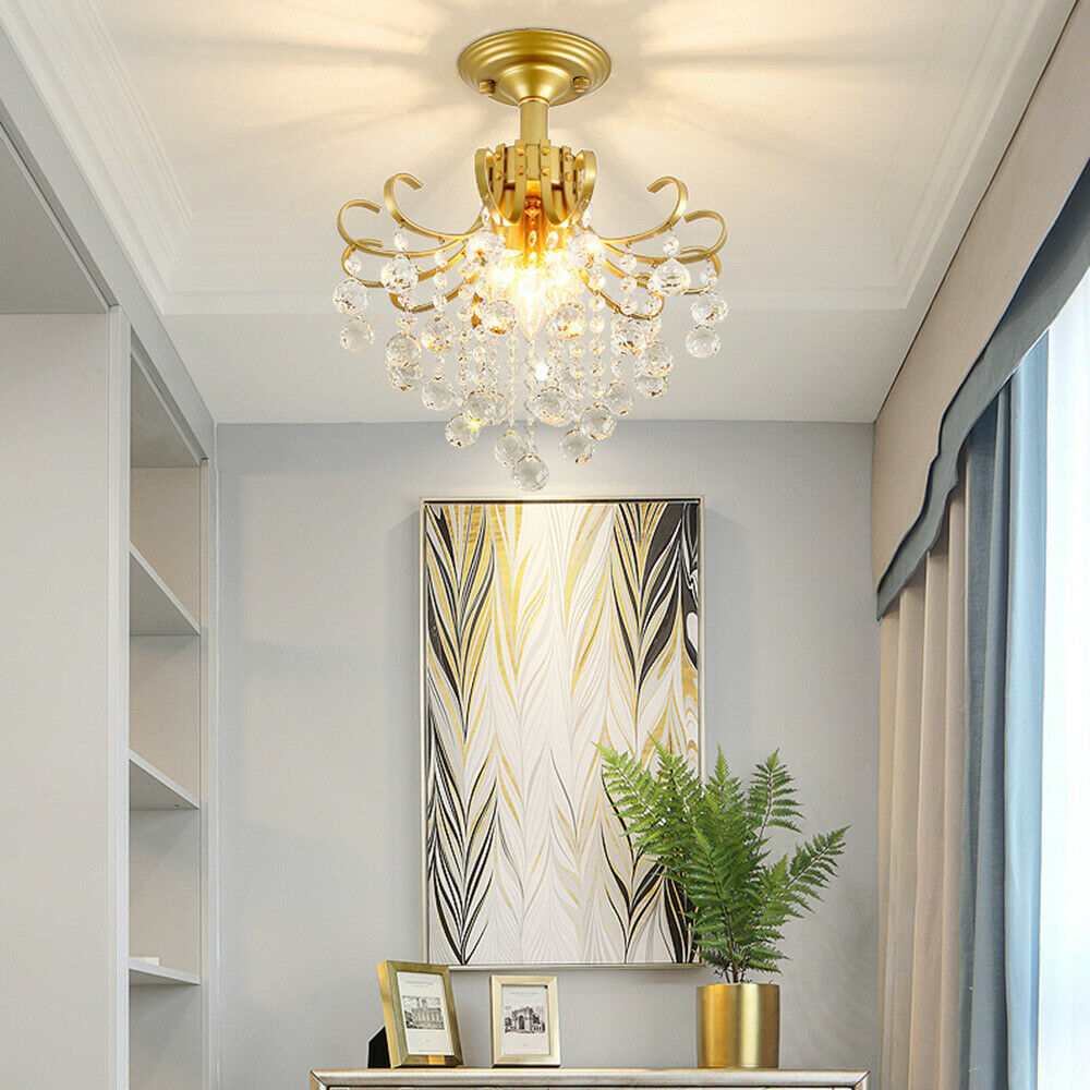 Modern Luxury Chandelier LED Crystal Pendant Lamp Ceiling Light Hanging Lighting