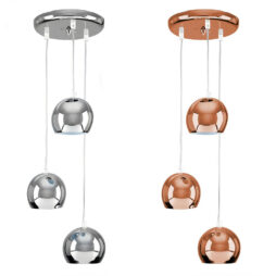 3 Way Multi Tier Ceiling Light Pendant Eyeball Design Shades Modern Fitting