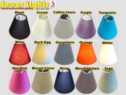 CANDLE SIZE 5.5" LAMPSHADE CLIP ON CHANDELIER PENDANT WALL LIGHT COOLIE SHADE BN