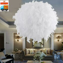 Large Feather Ceiling Pendant Light Shade Morden Bedroom Nordic Style Lampshade