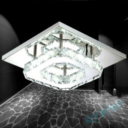 Modern LED Crystal Ceiling Light Square Aisle Kitchen Living Room Entrance Light