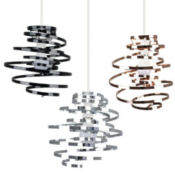 Metal Pendant Swirl Shade MiniSun Non Electric Easy Fit Lounge Ceiling Lampshade