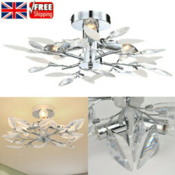 LED Crystal Ceiling Light Chandelier Lamp Kitchen Bed Modern Living Room Light