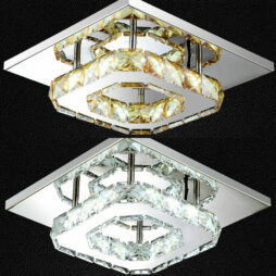 LED Crystal Ceiling Light Modern Minimalist Kitchen Living Room Entrance Lamp UK