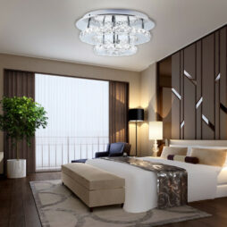 12/36W Modern LED Crystal Ceiling Light Kitchen Living Room Crystal Chandelier