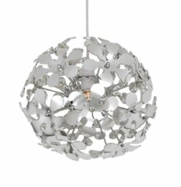 Modern Chrome Spherical Flower Easy Fit Pendant Ceiling Light Shade Chandelier