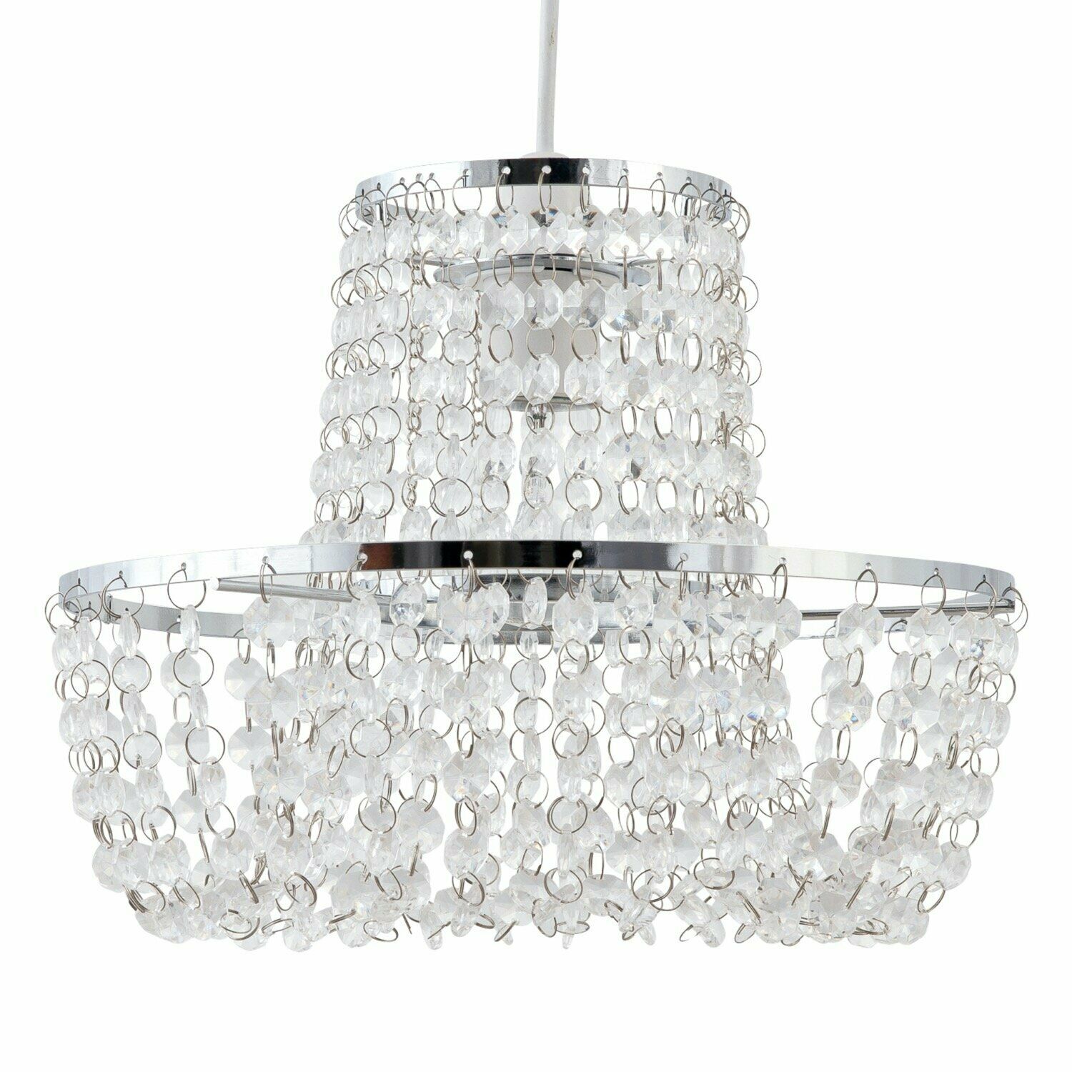 Chandelier Style Easy Fit Ceiling Light Shade Modern Acrylic Crystal Pendant