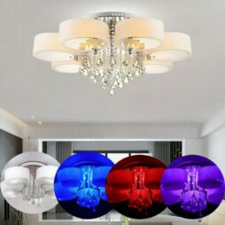 Modern LED Crystal Ceiling Lights Chandelier Lamp Kitchen Bed Living Room Light