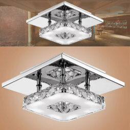Modern Crystal Ceiling Light Bed Room Living LED Pendant Flush Chandelier Lamp
