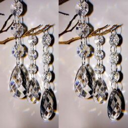 Ceiling Light Hanging Chandeliers Lamp Acrylic Crystal Shade Drops Droplets 30pc