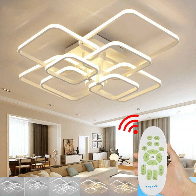Alumi Suqare/Circle Design LED Ceiling Lights Lamp Chandelier For Living Bedroom
