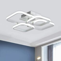 Modern Lamp 4 Head Square LED Ceiling Light Chandelier Lights Living Dining Room