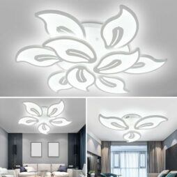 Modern Petal Lamp 3/5/9 Heads LED Ceiling Lights Chandelier Bedroom Living Room