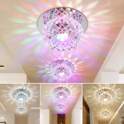 Crystal LED 5W Ceiling Light Fixture Pendant Lamp Lighting Chandelier Spot UK