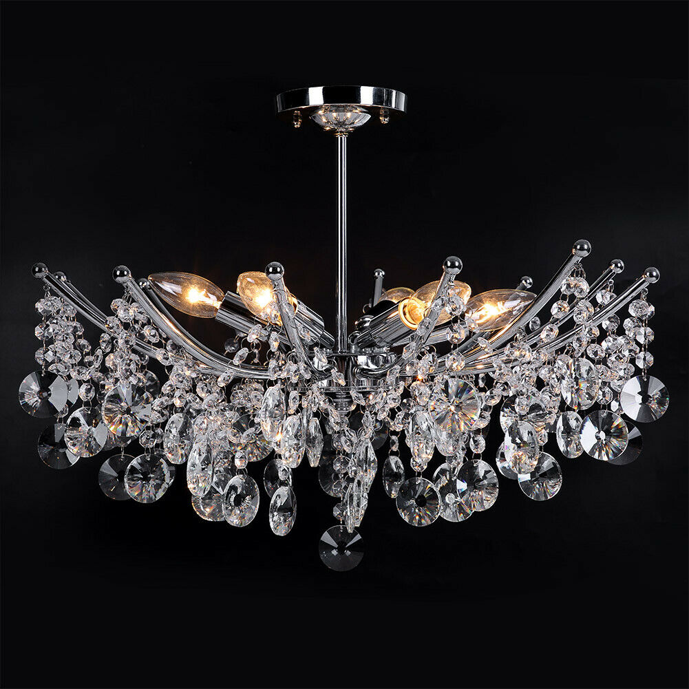 K9 Chandelier Light Lamp Shade Droplet Ceiling Pendant Living Room Clear