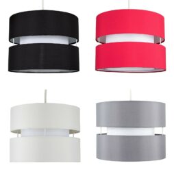 Modern Ceiling Pendant Lampshades Easy Fit Cotton Drum Modern Light Lighting