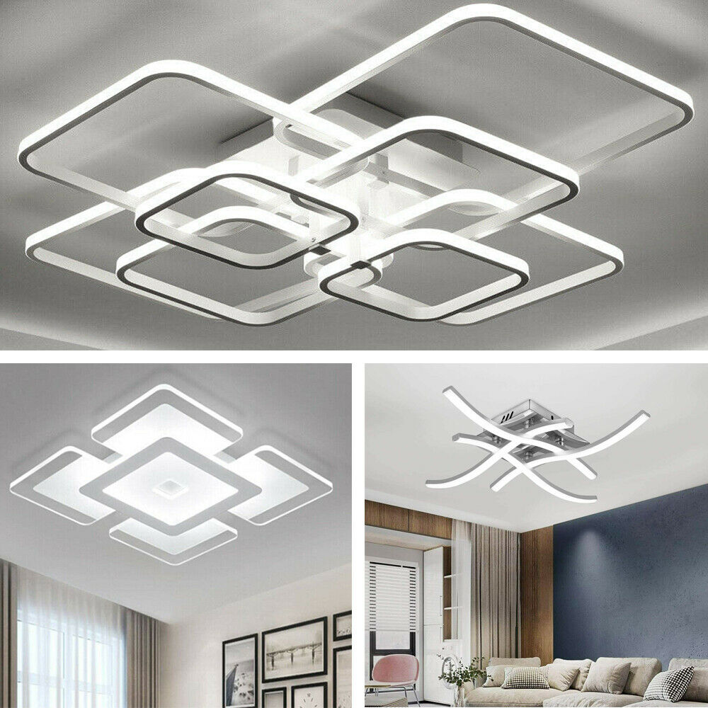 Modern LED Ceiling Light Square/W Lights Lamp Chandelier Light Living Room Decor