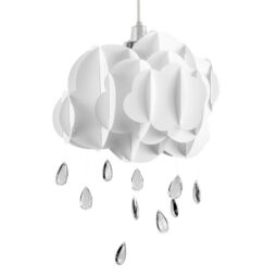 White Cloud Lampshade Modern Jewel Droplet Pendant Nursery / Bedroom LED Light