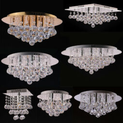 Chandelier Style Modern LED Ceiling Light Shade Pendant Crystal Bead Lights Lamp