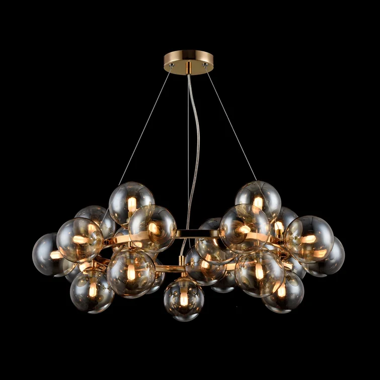 Gold Modern Glass Ball Lava Chandelier Melt Light Pendant Lamp Ceiling Light