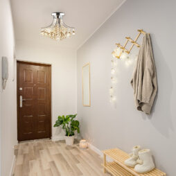 HOMCOM Modern K9 Crystal Ceiling Lighting Chandelier Light Lamp