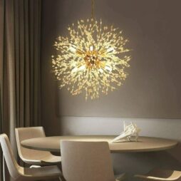 Modern 8 Light Crystal LED Chandelier Sputnik Lighting Firework Pendant Lamp