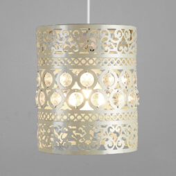 Modern Cream Ornate Moroccan Style Metal Ceiling Pendant Light Shade Lampshade