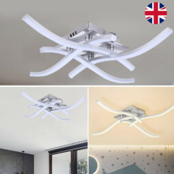 Aluminium LED 4 Light Ceiling Lights Kitchen Living Bedroom Pendant Lamps Modern