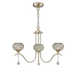 3-Light Shaded Chandelier