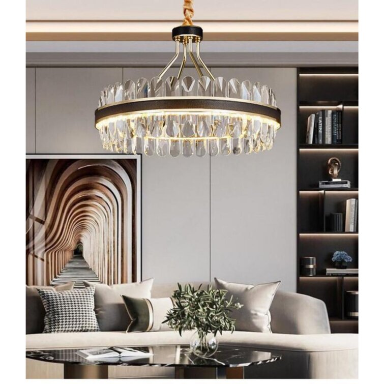 Dorman Modern Rectangular Crystal Chandelier. in