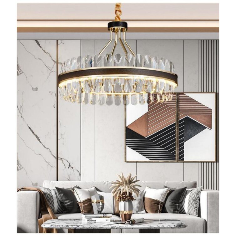 Dorman Modern Rectangular Crystal Chandelier. in