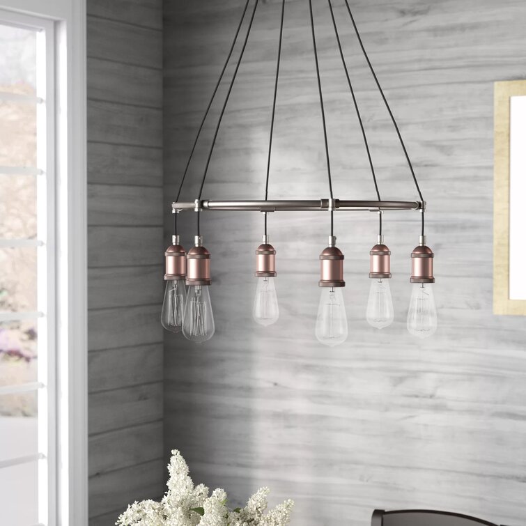 Fulton 6-Light Wagon Wheel Chandelier
