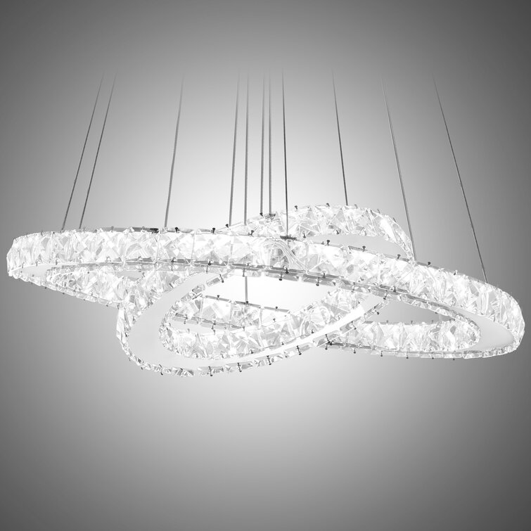 Hillyard 2-Light Crystal LED Chandelier