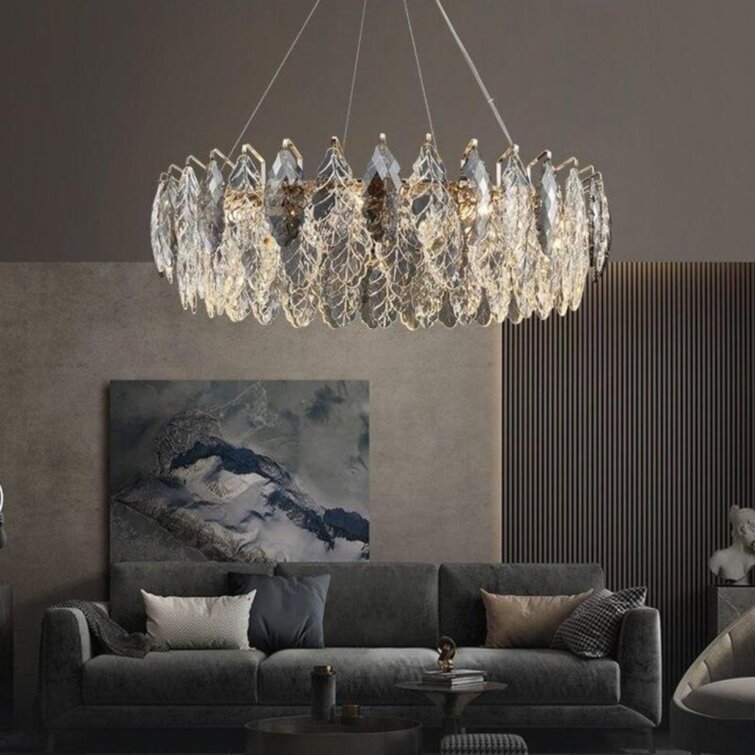 Lilac Elegant Designer Crystal Chandelier in