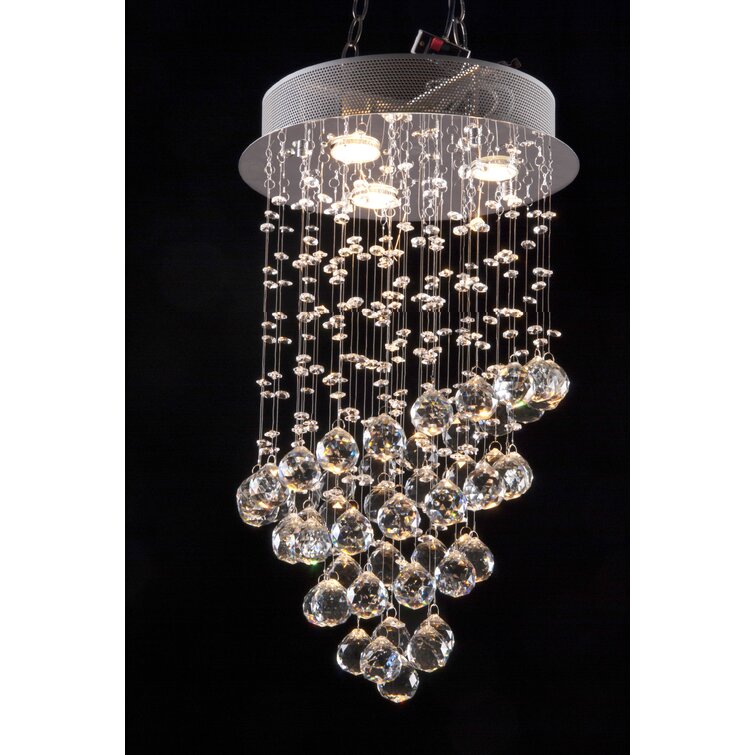 Schwartz 3-Light Crystal Chandelier