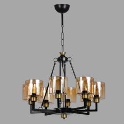 Wheelright 8-Light Shaded Chandelier