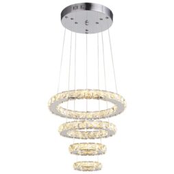 Wright 4-Light Crystal LED Chandelier